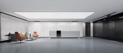 现代办公前台3D模型下载
